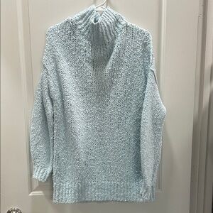 Anthropologie Women's Pastel Light Blue Turtleneck Sweater size xs
